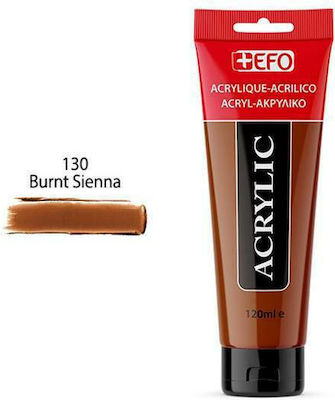 +Efo Acrylic Acrylic Paint Set in Brown color 130 Burnt Sienna 120ml 1pcs 389130