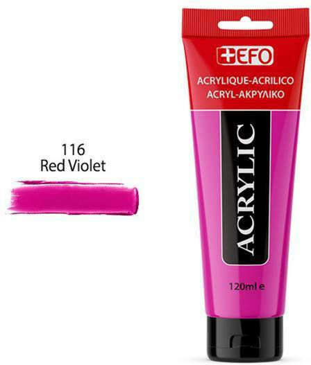 +Efo Acrylic Acrylic Paint Set in Fuchsia color 116 Red Violet 120ml 1pcs 389116