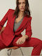 Marella Women's Waisted Blazer Red