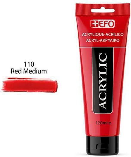 +Efo Acrylic Acrylic Paint Set in Red color 110 Red Medium 120ml 1pcs 389110