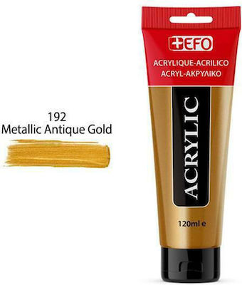 +Efo Acrylic Acrylic Paint Set in Gold color 192 Metallisches Antikgold 120ml 1Stück 389192