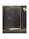 Karag Efe 100 Καμπίνα Ντουζιέρας με Συρόμενη Πόρτα 110x140x190cm Clear Glass Oro