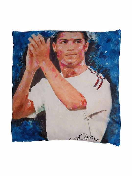 Kids Square Throw Pillow Cristiano Ronaldo 40x40cm Multicolour