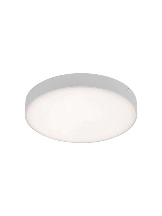 Rabalux Tartu Κλασική Μεταλλική Πλαφονιέρα Οροφής με Ενσωματωμένο LED σε Λευκό χρώμα 17.5cm