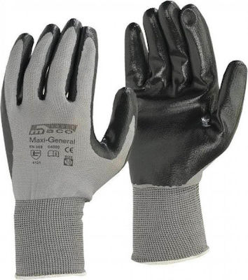 Maco Maxi General Safety Glofe Nitrile Gray