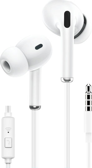 Leewello EJ-019 In-ear Handsfree με Βύσμα 3.5mm Λευκό