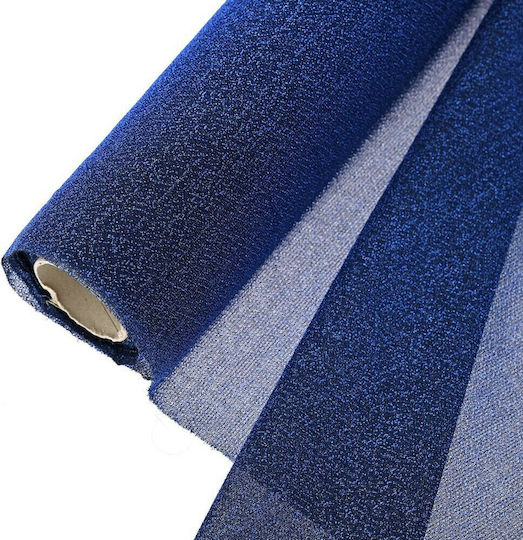 Iliadis Sparkle Lurex Dekorationsstoff 50x500cm Royal Blue
