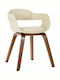 Dining Room Artificial Leather Chair White 49x51x70cm