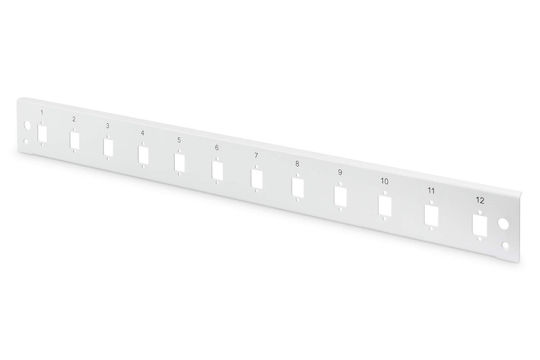 Digitus Patch Panel Keystone για Rack 1U 12 Θυρών Γκρι
