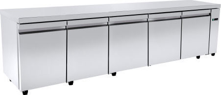 Niki Inox Ψυγείο Πάγκος χωρίς Μοτέρ Υ88xΠ240xΒ70cm