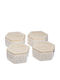Set Casetă Pentru Bijuterii Din Lemn Gri 8x7.2x4cm