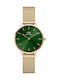 Daniel Wellington Petite Emerald Γυναικείο Ρολόι 28mm Μπαταρίας με Χρυσό Μεταλλικό Μπρασελέ