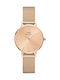 Daniel Wellington Petite Unitone Γυναικείο Ρολόι 28mm Μπαταρίας με Ροζ Χρυσό Μεταλλικό Μπρασελέ