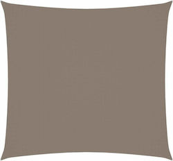 vidaXL Square Shade Sail Brown With Hoop & with...