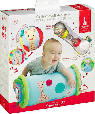 Sophie La Girafe Roll & Crawling Toys Sensory Awakening Gift Set made of Fabric with Sounds for 3++ Months