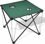 vidaXL Foldable Camping Table Foldable Table for Camping Dark Green