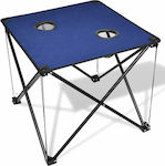 vidaXL Foldable Camping Table Blue