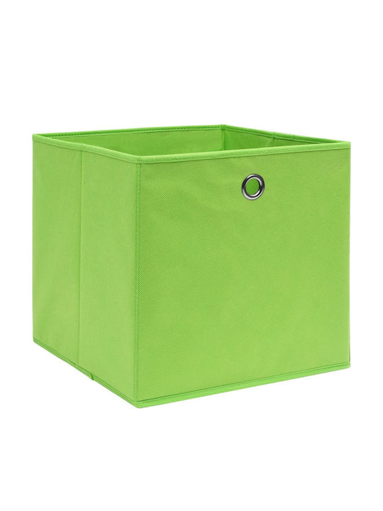 vidaXL Tesatura Cutie de Depozitare Verde 28x28...