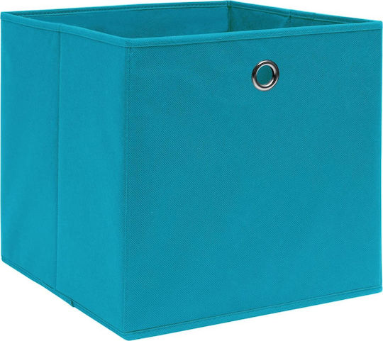 vidaXL Fabric Storage Box Blue 28x28x28cm 10 Pieces