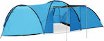vidaXL Igloo Campingzelt Iglu Blau für 8 Personen 240x190cm