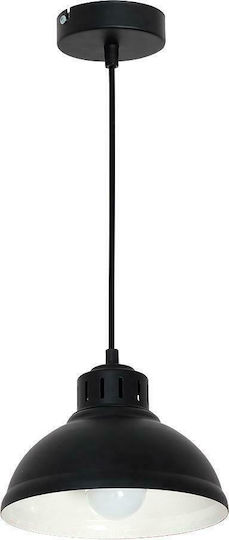 Luminex Sven Pendant Light Black Bell with Socket E27