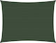 vidaXL Rectangular Shade Sail Green With Hoop 2x3m 160gr/m² made of HDPE