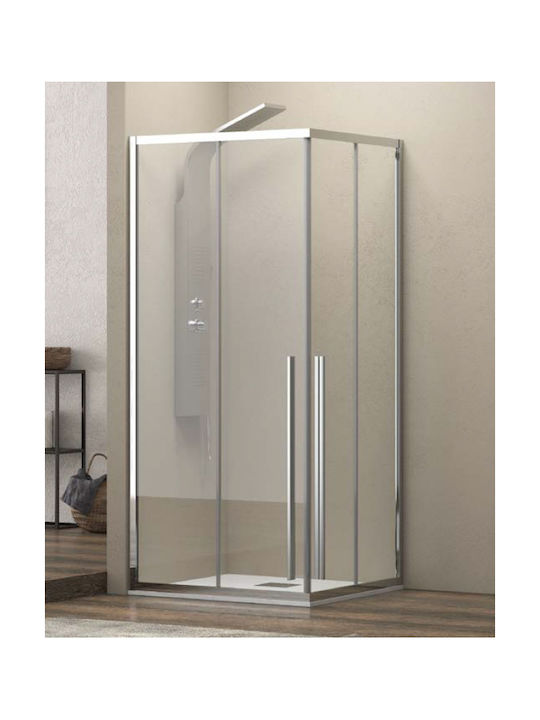 Karag Elysium 100 Καμπίνα Ντουζιέρας με Συρόμενη Πόρτα 90x120x200cm Clear Glass
