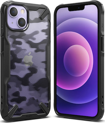 Ringke Fusion X Задна корица Пластмаса Устойчив на удар Camo Black (iPhone 13)