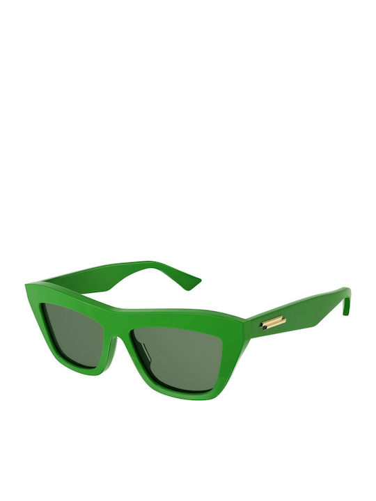 Bottega Veneta Women's Sunglasses with Green Pl...