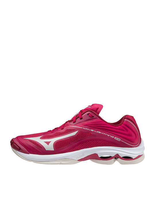 Mizuno Wave Lightning Z6 Γυναικεία Αθλητικά Παπούτσια Βόλεϊ Κόκκινα