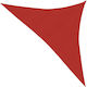 vidaXL Red Shade Sail Triangle with Hoop 2.5x2.5x3.5m made of HDPE 160 g/m²