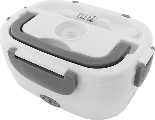 Electric Plastic Grey Lunch Box With Compartments 1.05lt