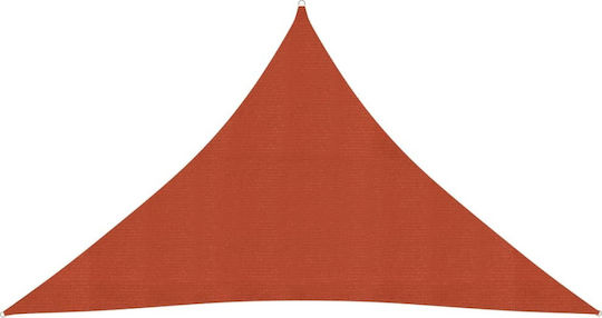vidaXL Triangle Shade Sail Orange With Hoop 5x5m 160gr/m² made of HDPE 160 g/m²