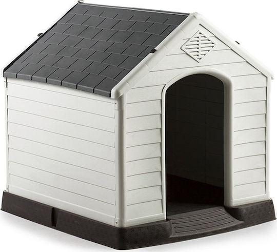 Vesta XXLarge Hundehaus Groß Kunststoff Außenbereich Weiß 123x110x114cm