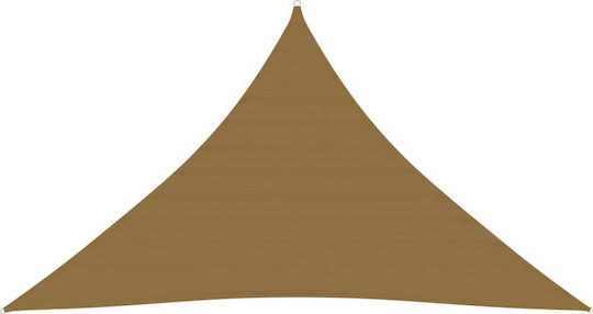 vidaXL Triangle Shade Sail Brown With Hoop 4x5.8x4m 160gr/m² made of HDPE