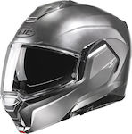 HJC i100 Flip-Up Helmet with Sun Visor ECE 22.06 Hyper Silver