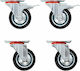vidaXL 278013 Rotating Wheels from Rubber 16 Pieces 75mm