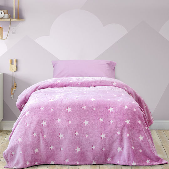 Kocoon Kocoon Kinderdecke Fleece Leuchtend Rosa 150x220cm