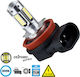 GloboStar Lampen Auto 3rd Generation Extreme Series H16 Canbus LED 6000K Kaltes Weiß 12V 6W 1Stück