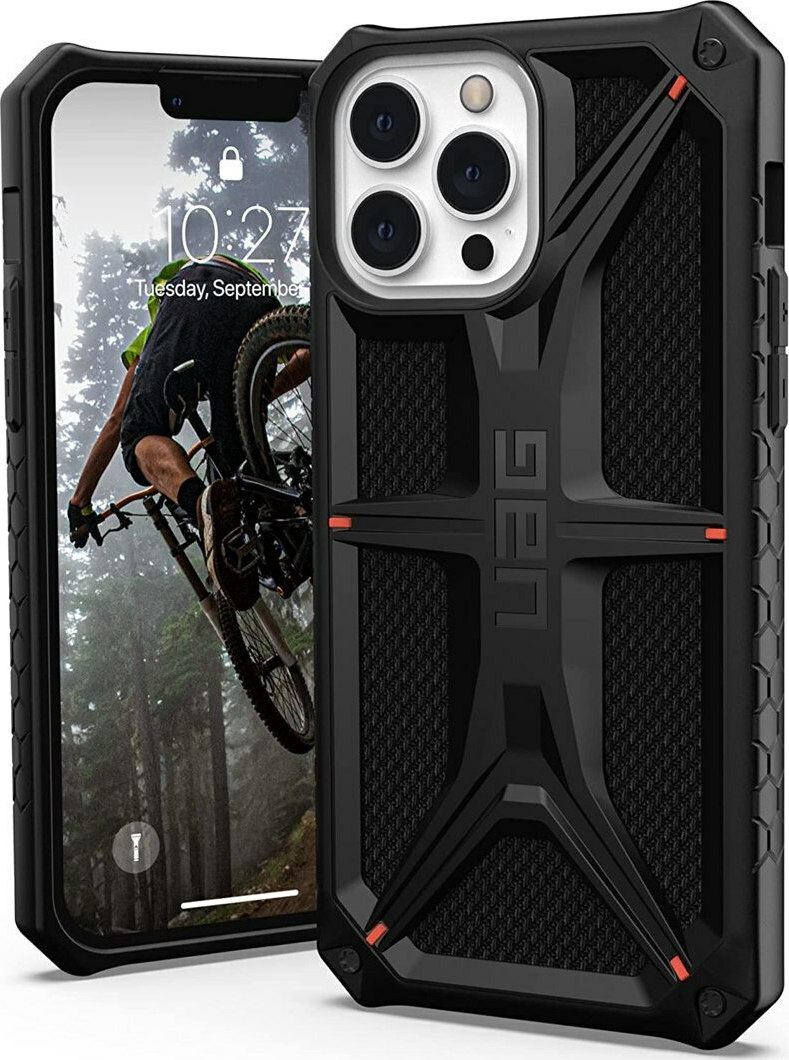 UAG Monarch Back Cover Πλαστικό Ανθεκτική Kevlar Black (iPhone 13 Pro