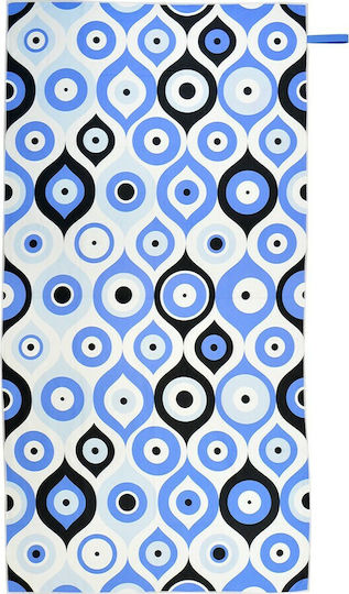 Aquablue Πετσέτα Microfiber Σώματος Μπλε 145x75εκ.
