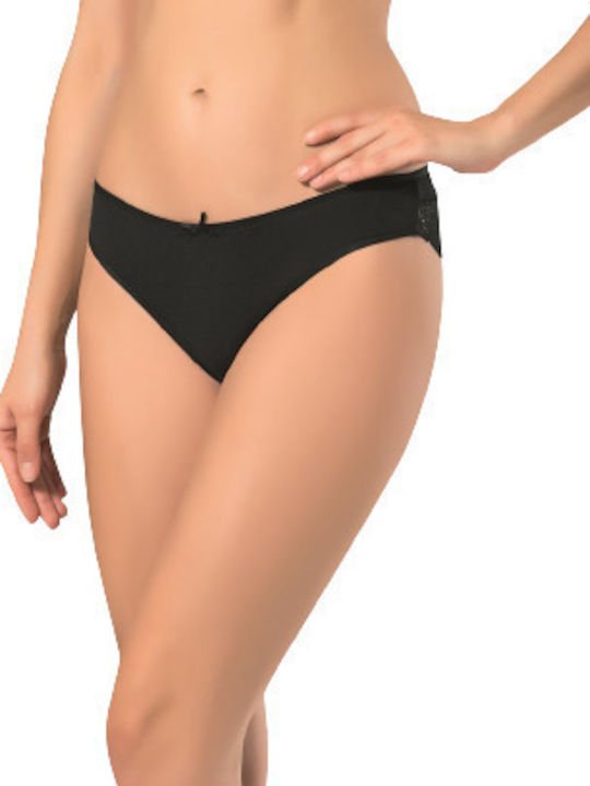 Namaldi Femeie Slip cu Dantelă Negru
