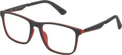 Police Men's Acetate Prescription Eyeglass Frames Black VPL888 DC89