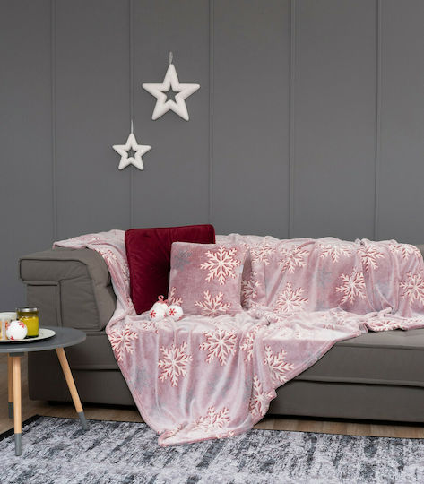Palamaiki Lucius Κουβέρτα Fleece Υπέρδιπλη 220x240εκ. Red