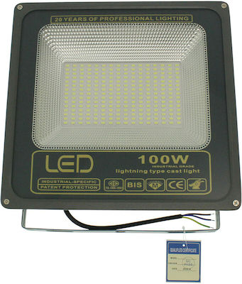 Waterproof LED Floodlight 100W Cold White 6000K IP66