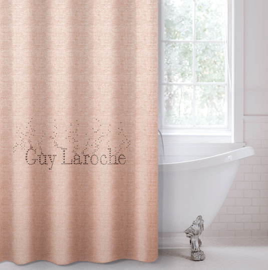 Guy Laroche Pandora Perdea de Baie Țesătură cu Inele 180x190cm Roz vechi 1128030221000