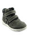 Rafal Lederne Kinderstiefeletten mit Klettverschluss Gray