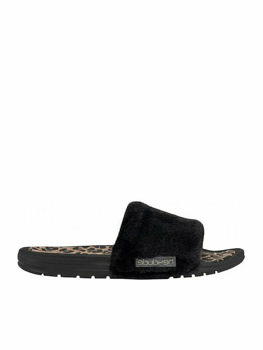 Slides Peggy Black Cheetah