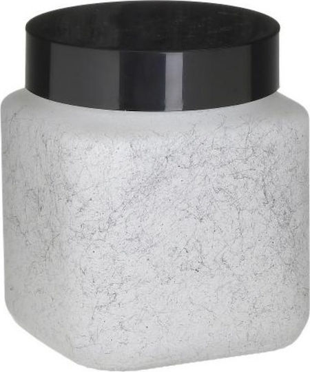 Click General Use Glass White Vase with Lid 1000ml