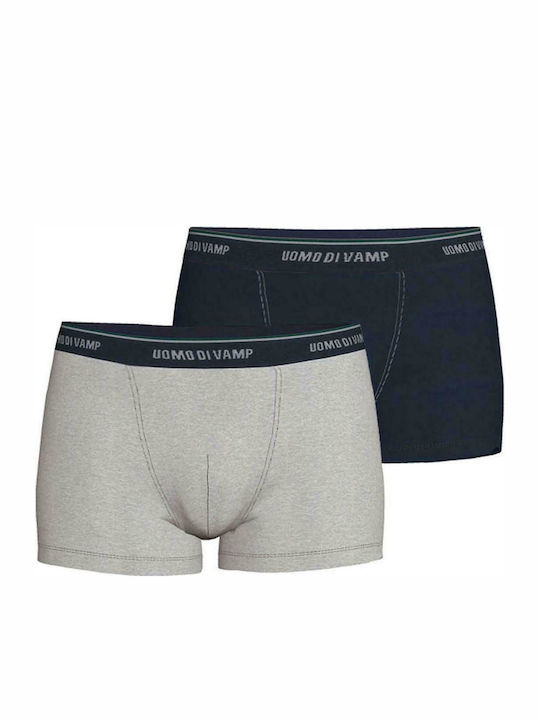 Ανδρικά Μποξεράκια Blue Oxford / Grey 2Pack